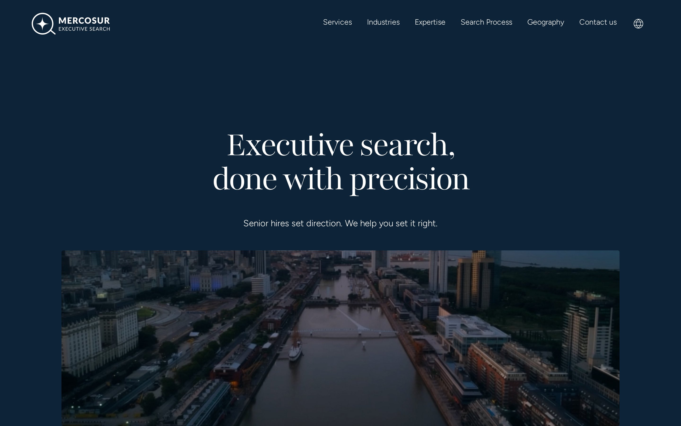 Mercosur hero — Executive search, done with precision