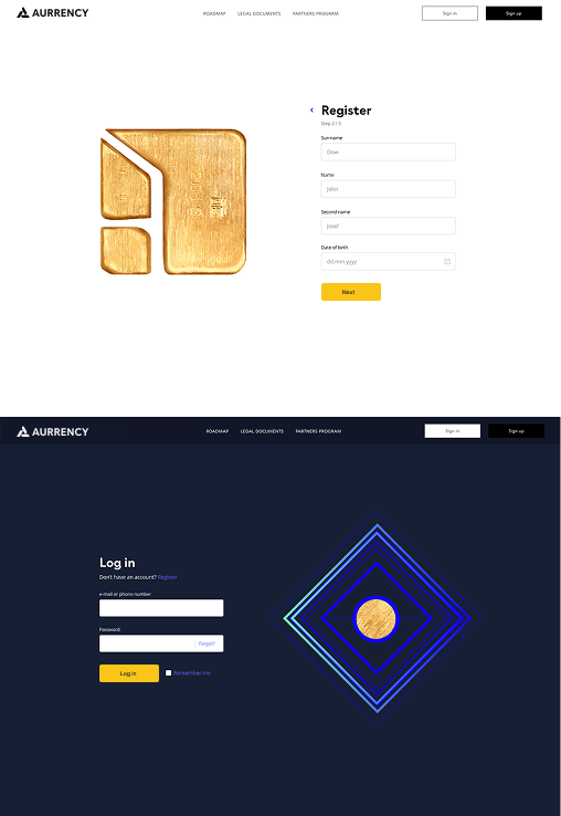 Aurrency visual identity