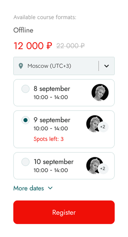 Course sidebar